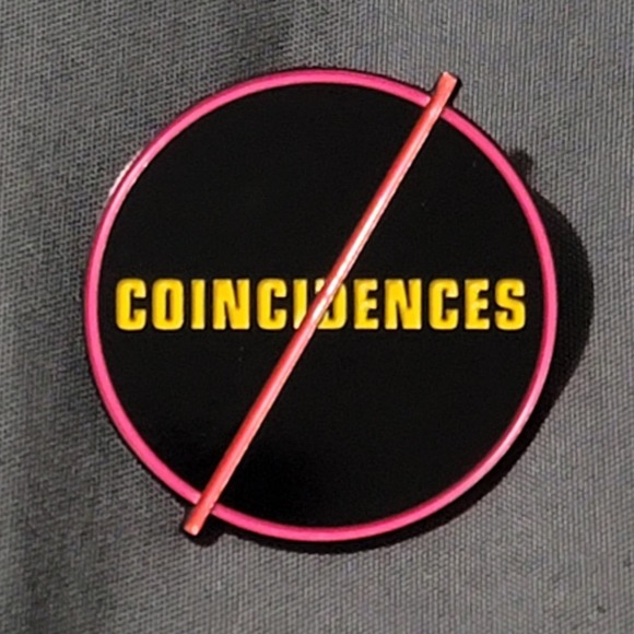 COPY - Continual Coincidences Custom NO COINCIDENCES  Logo Lapel Pin - Picture 1 of 2